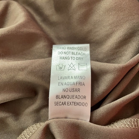 Doe & Rae Strapless Ruffle Dress, Taupe, Medium - Picture 9 of 9